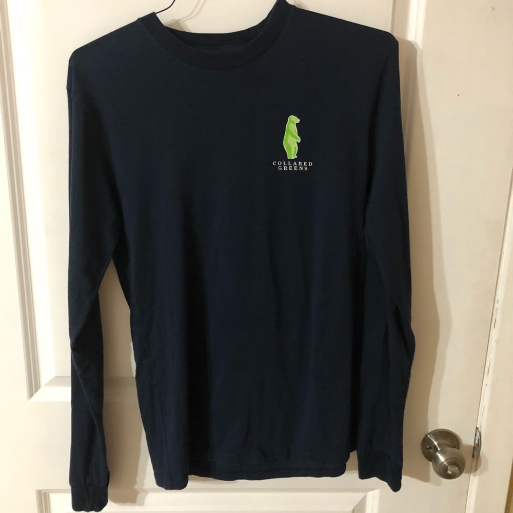 Collared Green American Made Long sleeve T Sz. M